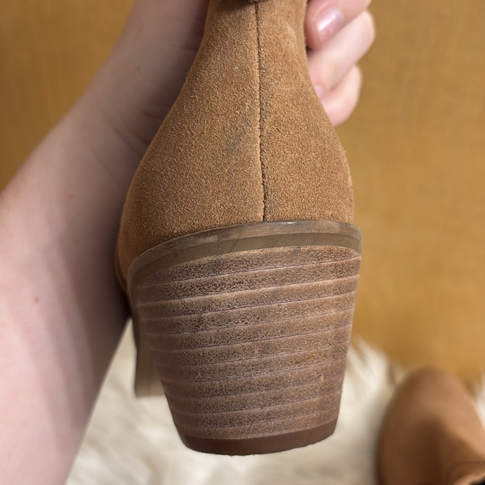 Kelsi Dagger Chestnut Suede Western Ankle Booties - Picture 7 of 13